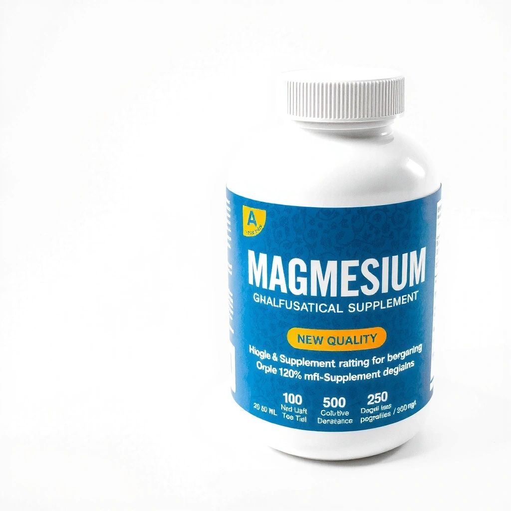 Magnesium supplement bottle